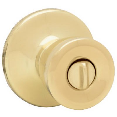 Kwikset 220305 Mobile Home Privacy Lockset, Polished Brass