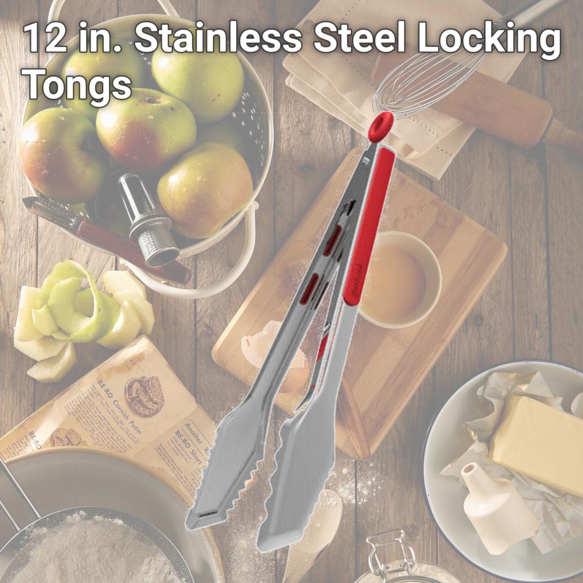 Picture of Bradshaw International 220789 12 in. Stainless Steel Locking Tongs
