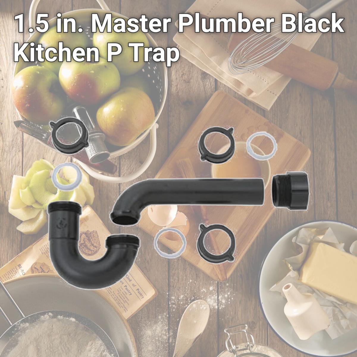 Picture of Plumb Shop Div Brasscraft 303842 1.5 in. Master Plumber Black Kitchen P Trap