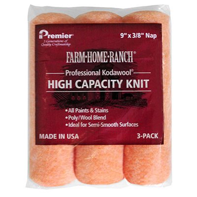 Premier Paint Roller-z-pro 217897 9 X 0.37 In. Farm & Ranch Knit Roll Cover - Pack Of 3