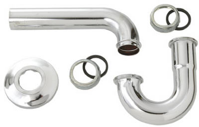 453043 1.5 In. Master Plumber Chrome Kitchen P Trap