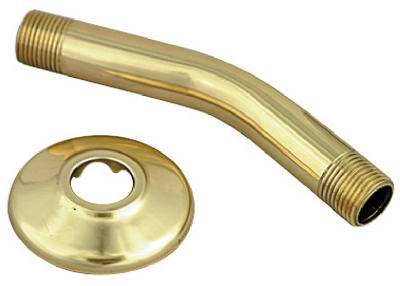 342774 Master Plumber Polished Brass Shower R Arm & Flange