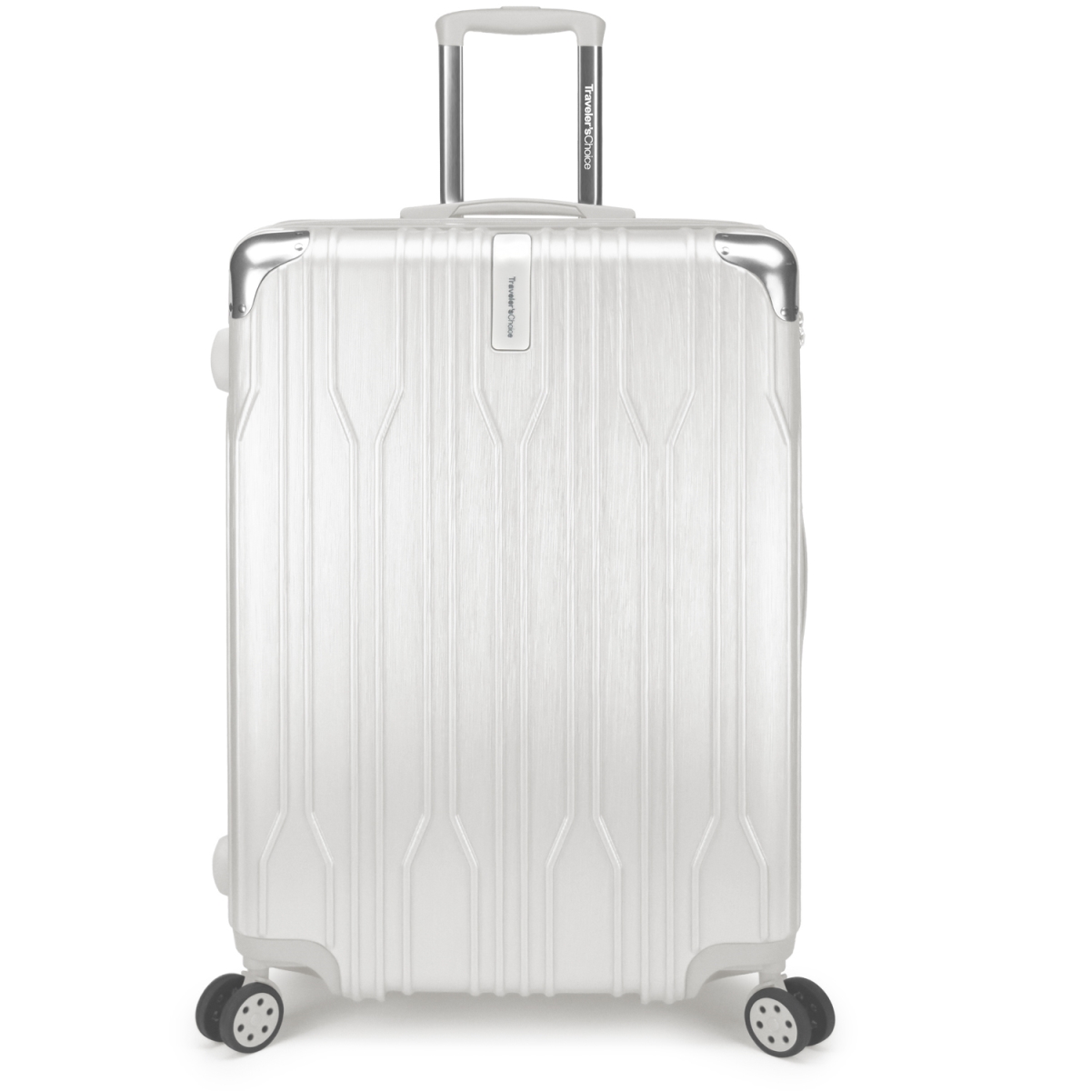 Travelers Choice Tc09035a28 Bell Weather Expandable 28 In. Spinner Luggage, White