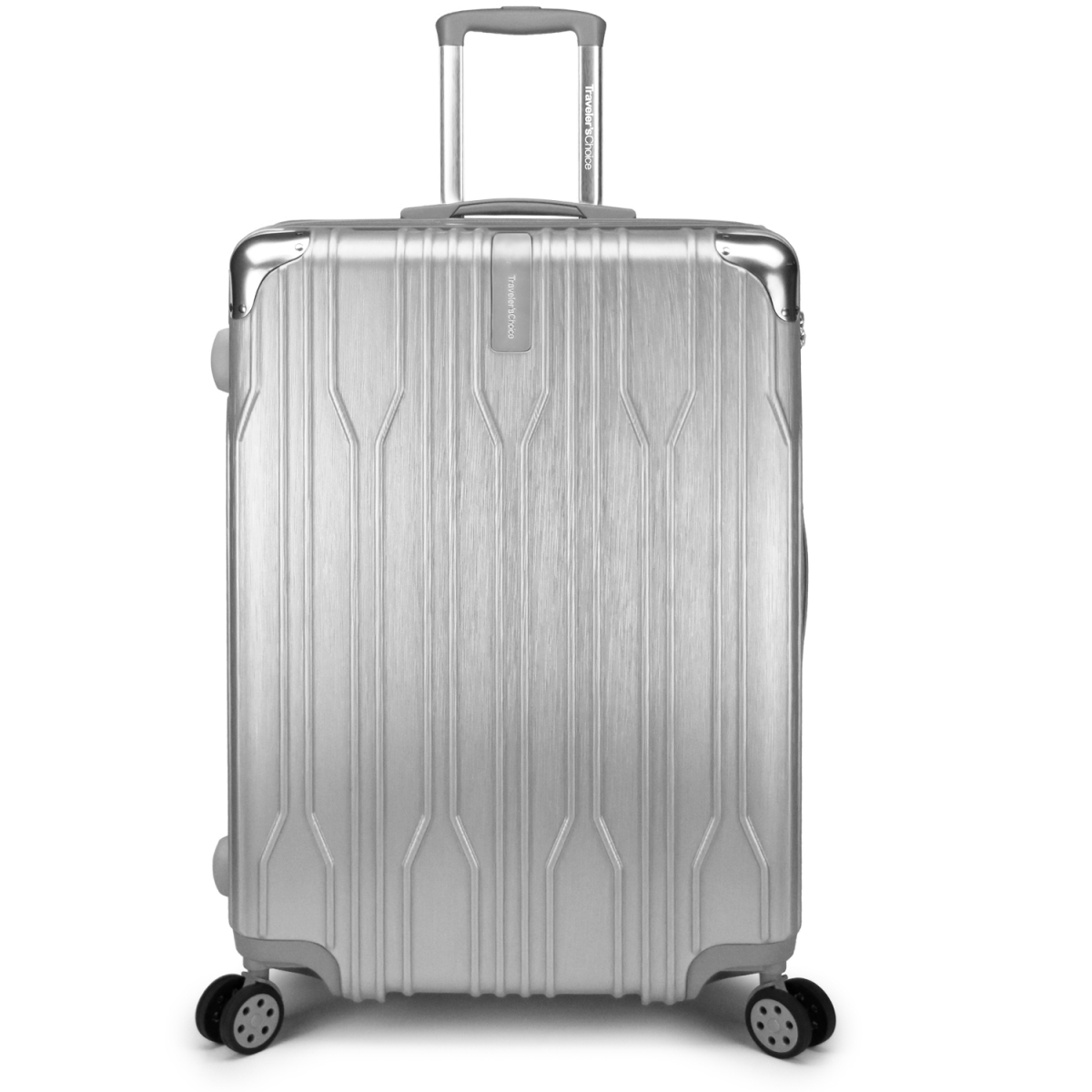 Travelers Choice Tc09035g28 Bell Weather Expandable 28 In. Spinner Luggage, Silver