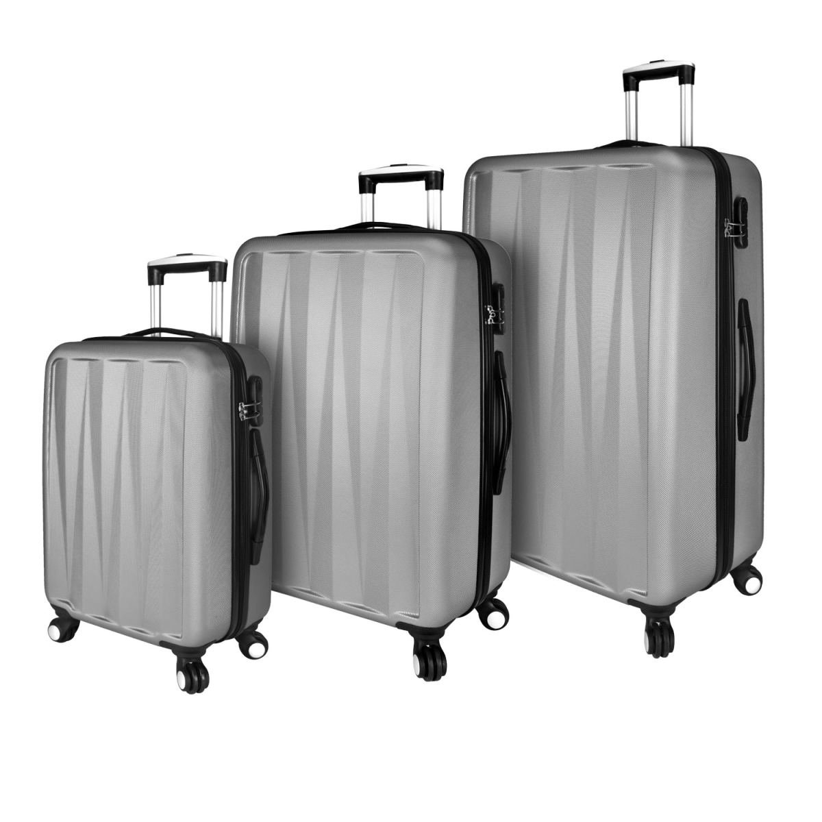 El09078g Verdugo Hardside 3 Piece Spinner Luggage Set, Grey