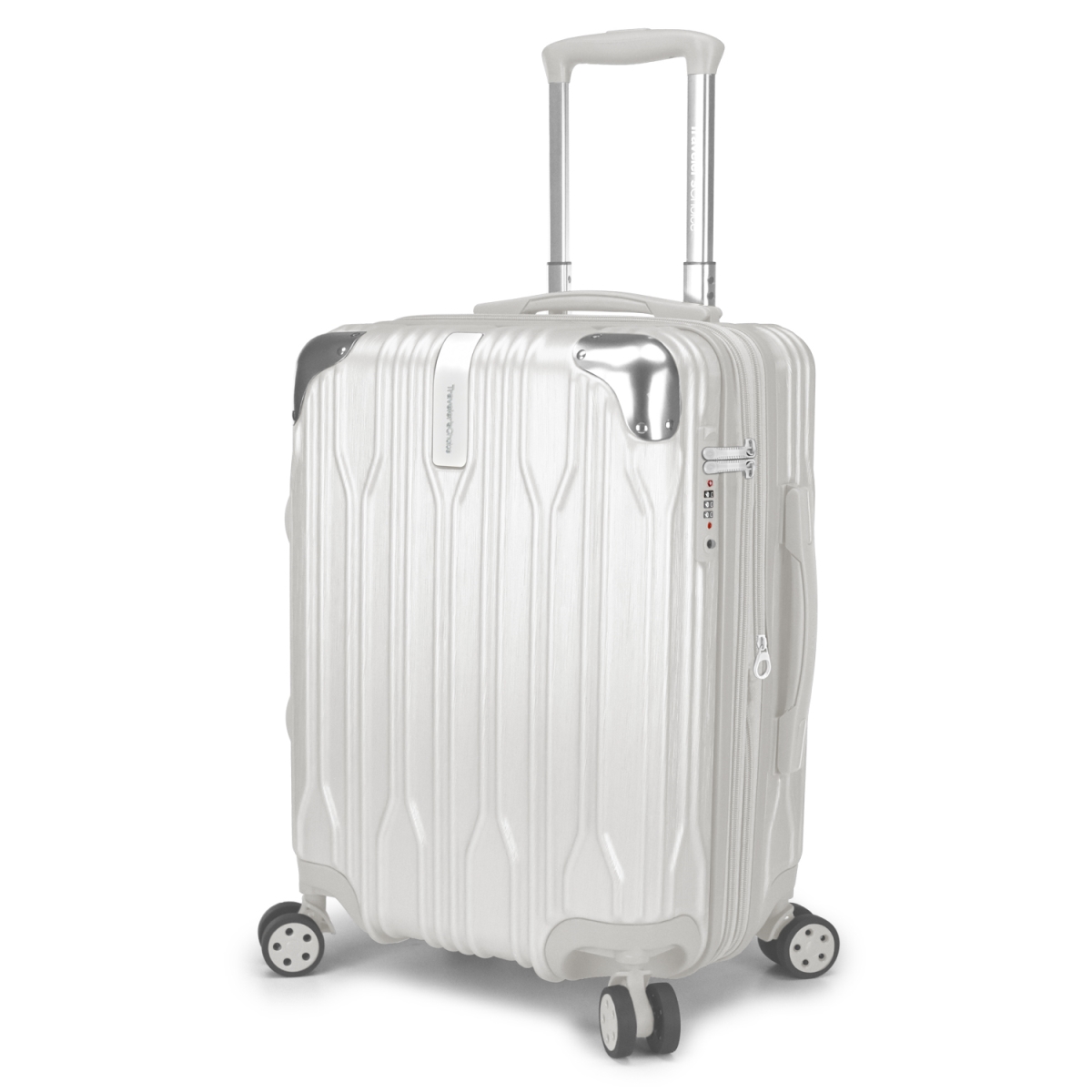 Travelers Choice Tc09035a20 Bell Weather Expandable 20 In. Spinner Luggage, White