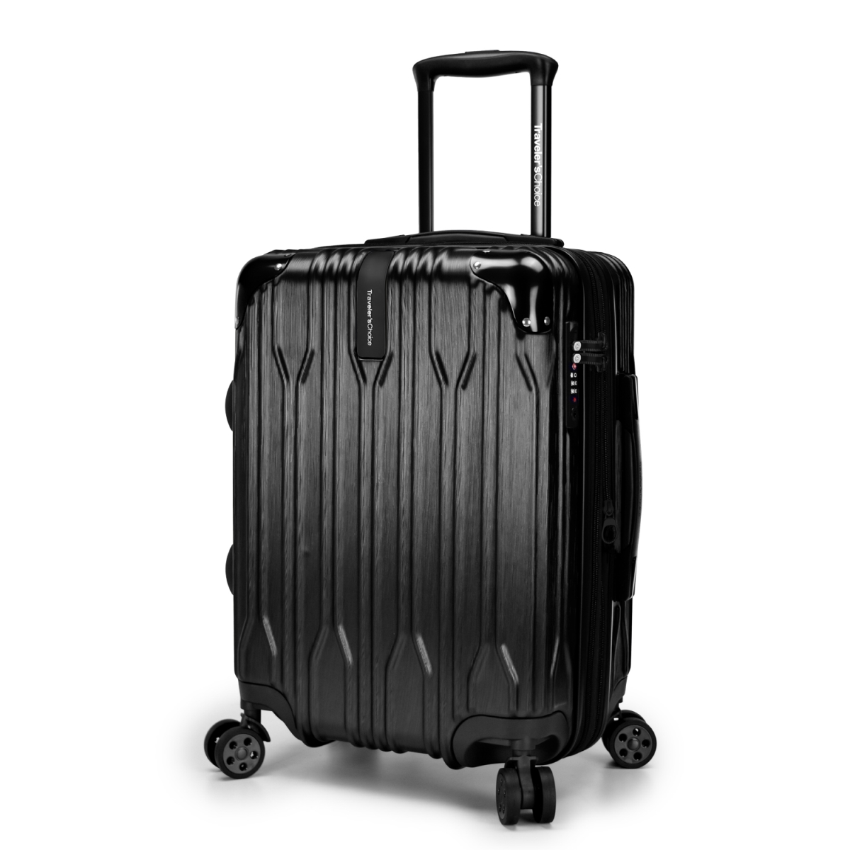 Travelers Choice Tc09035k20 Bell Weather Expandable 20 In. Spinner Luggage, Black