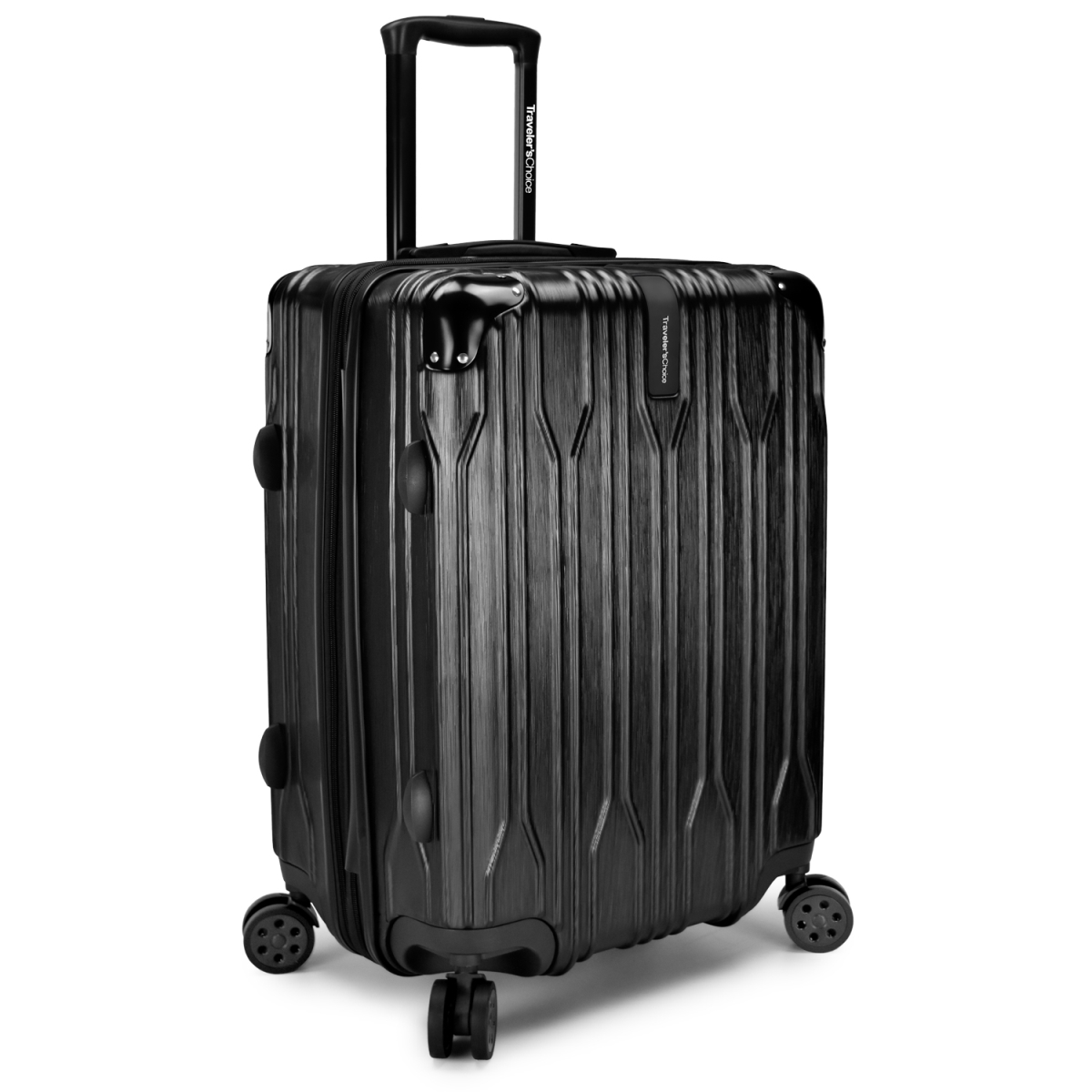 Travelers Choice Tc09035k24 Bell Weather Expandable 24 In. Spinner Luggage, Black