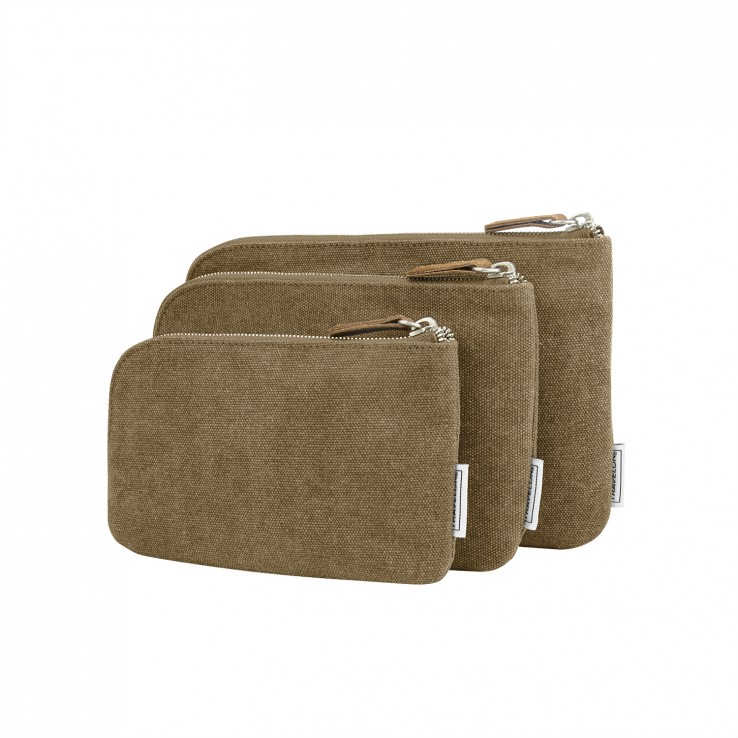 33087-700 Heritage Packing Pouches, 3 Piece - Oatmeal