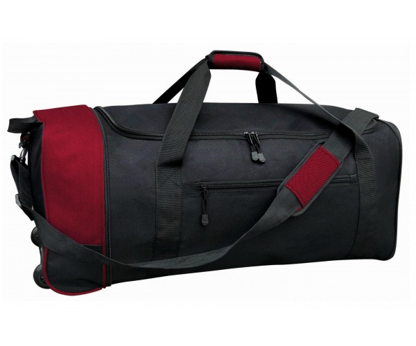 B-86032-600 Adventure 32 In. Collapsible & Compactable Rolling Duffel Bag, Red