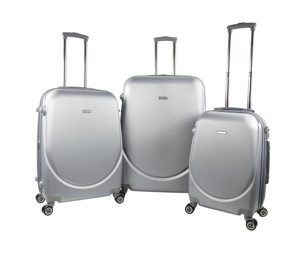 Pr-65103-010 Barnet 2.0 3 Piece Hardside Abs Expandable Spinner Luggage Set, Silver