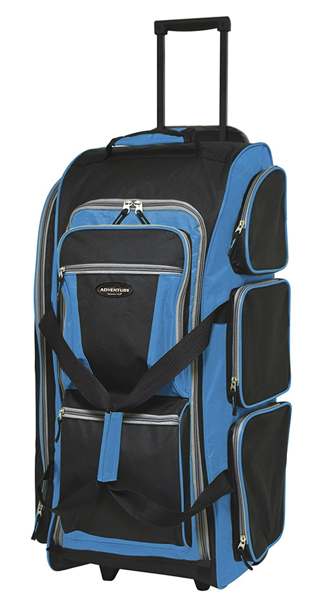 85130-420 Adventure 30 In. Rolling Multi-pocket Upright Duffel Bag, Neon Blue