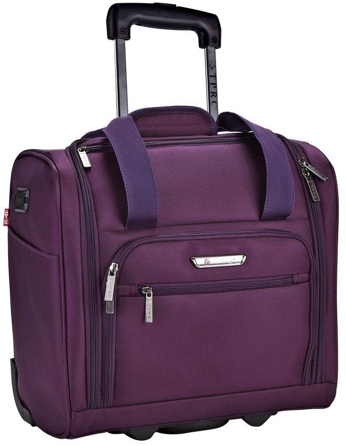 Pr-85315-510 Rafael 15 In. Softside Underseater Carry-on Rolling Briefcase, Purple