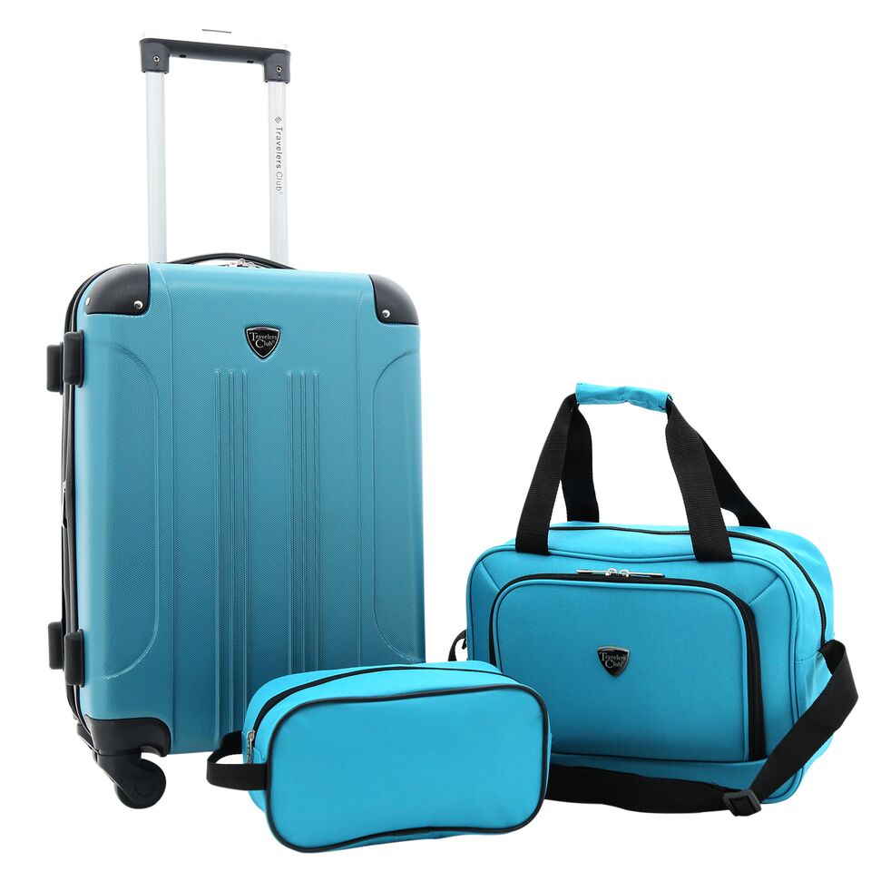 Luggage Tcl-66993-ex-360 Chicago Plus 3 Piece Expandable Luggage Value Set, Turquoise