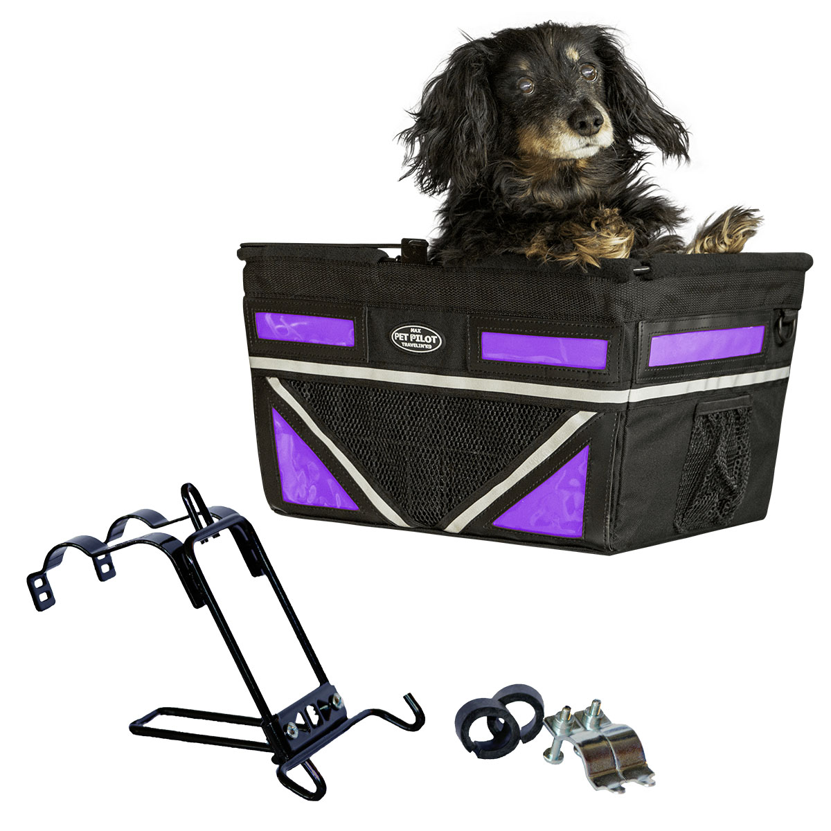 Ptx-8205 Max Dog Bicycle Basket Carrier, Purple Passion