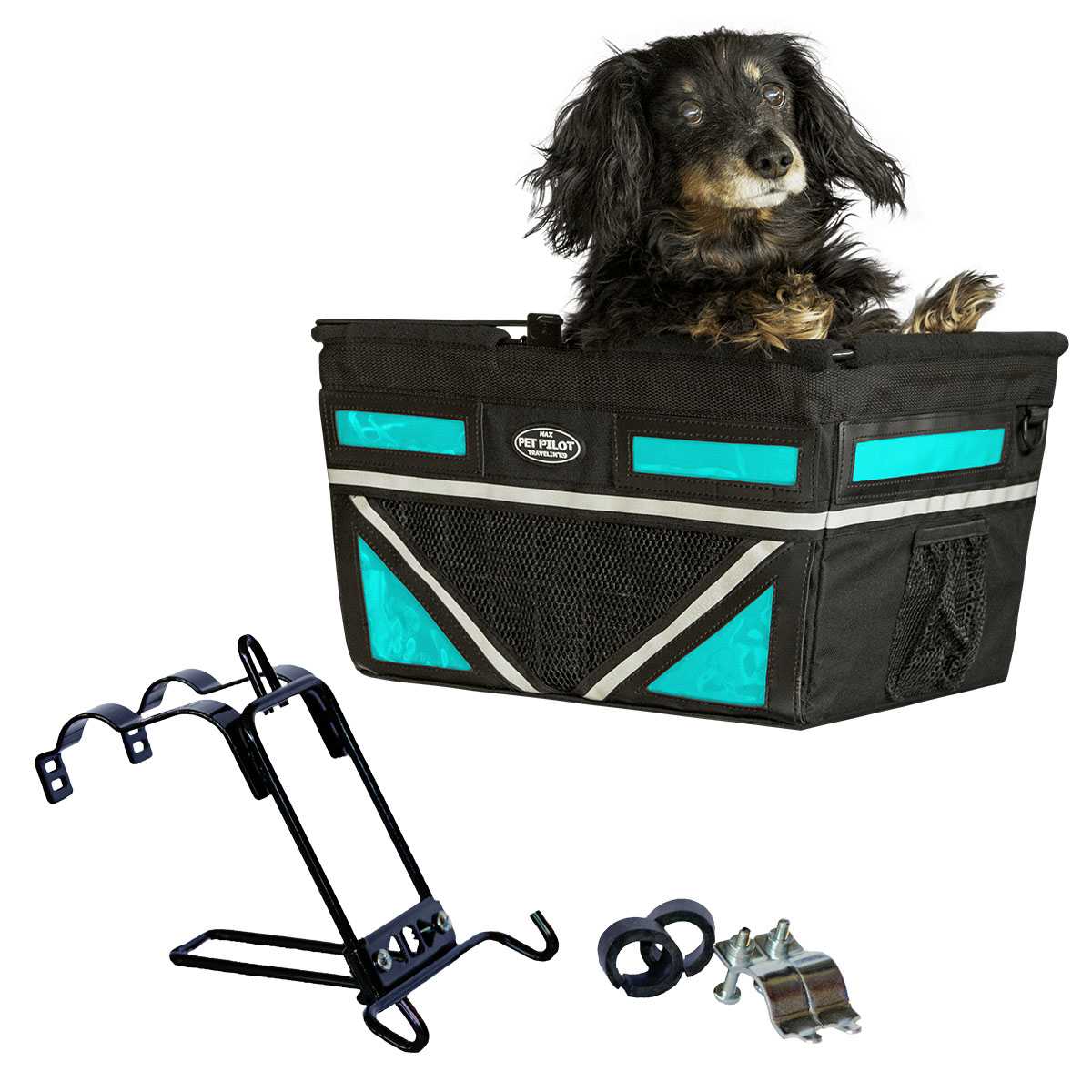 Ptx-8212 Max Dog Bicycle Basket Carrier, Turquoise