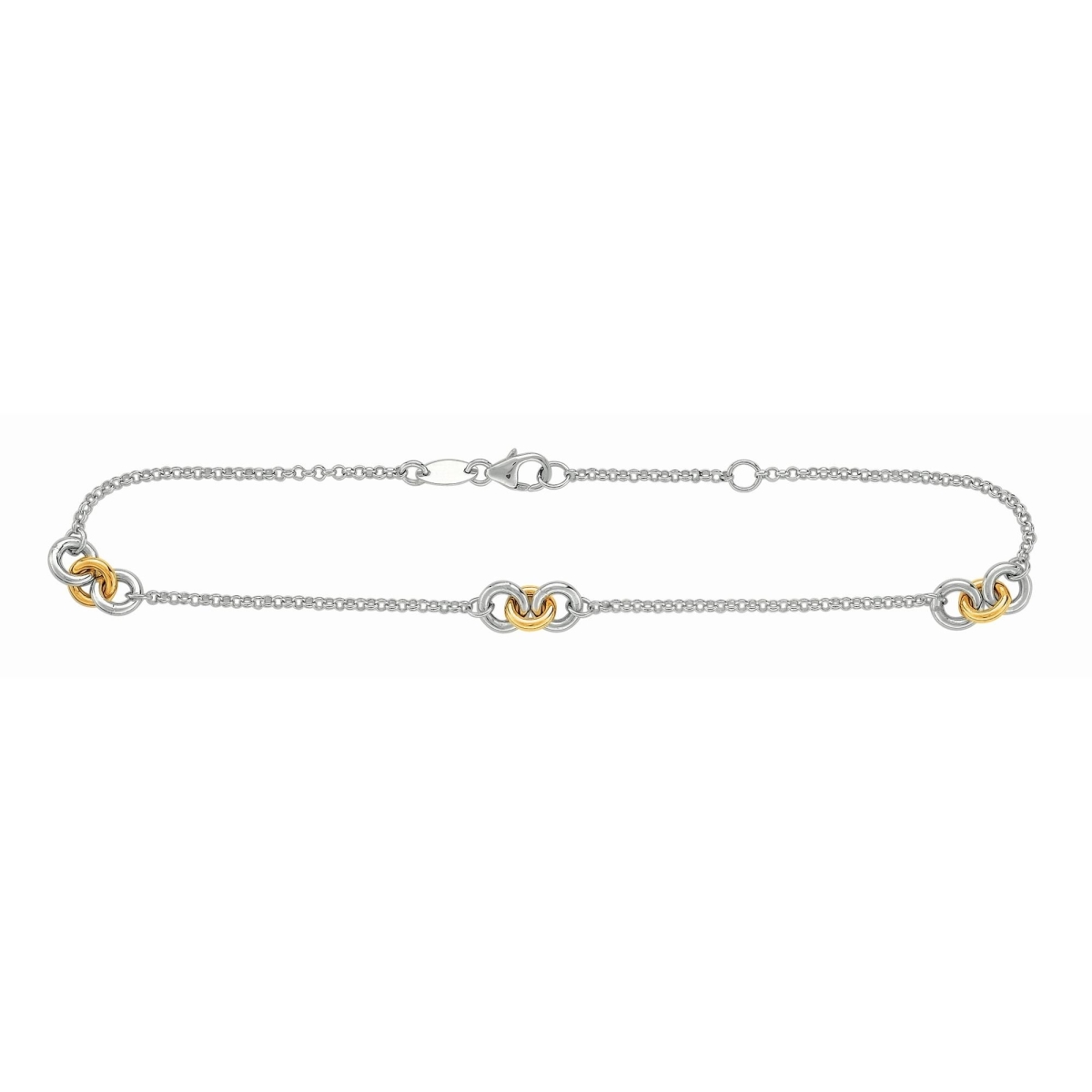 UPC 742431212323 product image for 10 in. 14K Sterling Silver Diamond Cut Textured Anklet with Lobster Clasp | upcitemdb.com