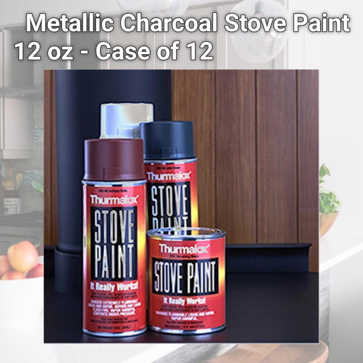 Picture of Thurmalox Stove Paint 270M Metallic Charcoal Stove Paint 12 oz - Case of 12