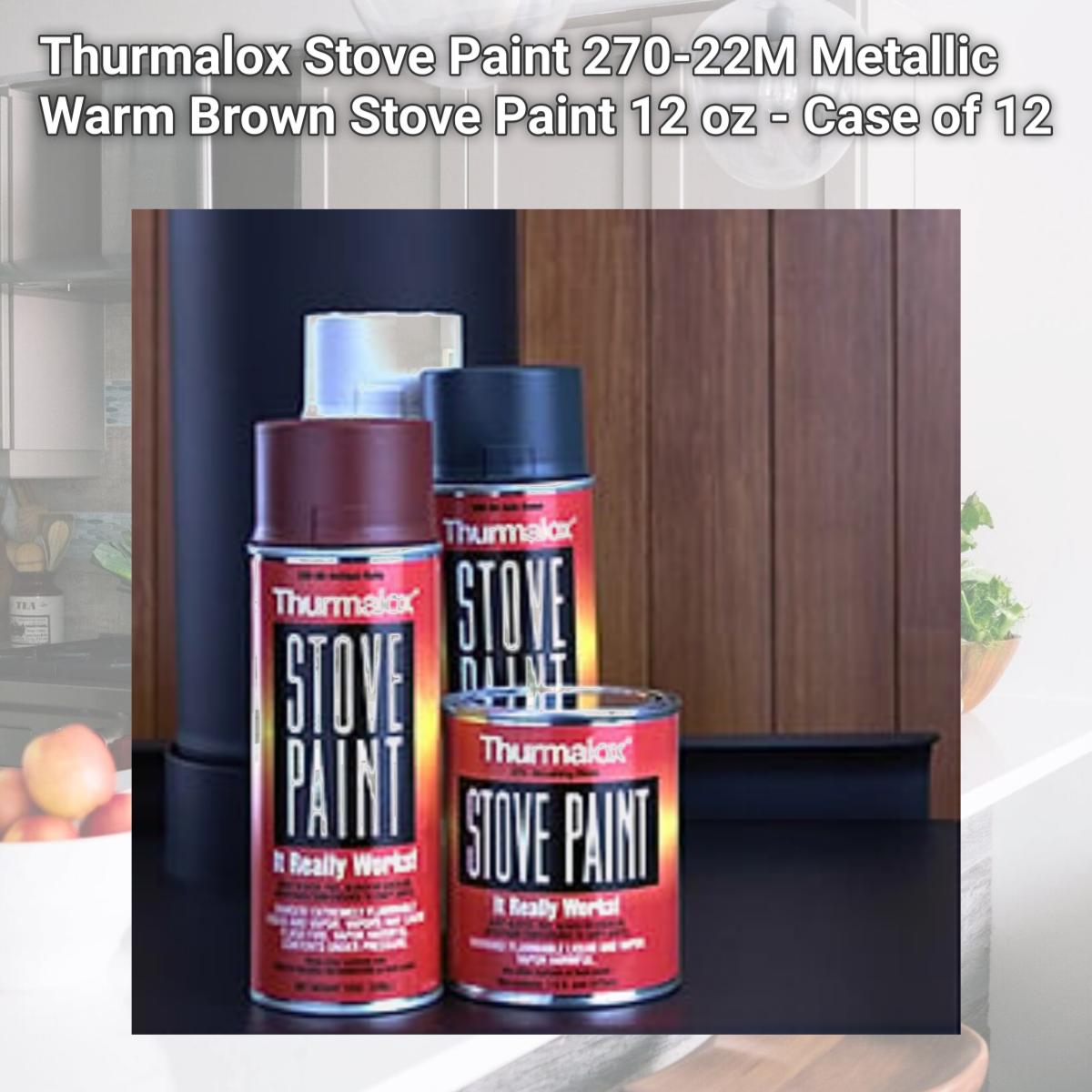 Picture of Thurmalox Stove Paint 270-22M Metallic Warm Brown Stove Paint 12 oz - Case of 12