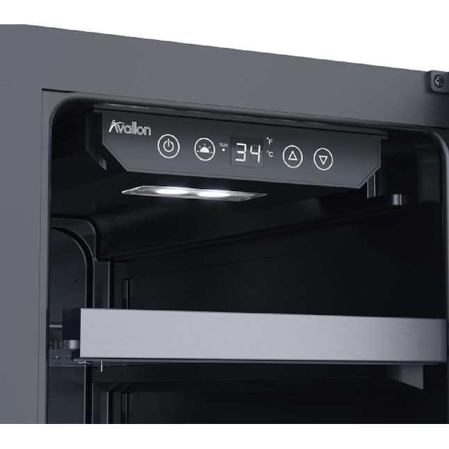 Picture of Avallon AWBC242GGFD 24 in. Wide 21 Bottle Capacity & 64 Can Capacity Beverage Center with LED Lighting & Double Pane Glass, Stainless Steel