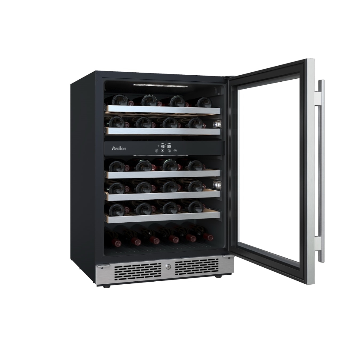 Picture of Avallon AWC242DZRH 15 in. Wide 86 Can Beverage Center with LED Lighting, Stainless Steel - Right Hinged