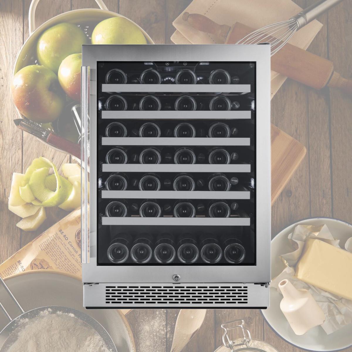 Picture of Avallon AWC242SZRH 24 in. Wide 53 Bottle Capacity Single Zone Wine Cooler with Right Swing Door, Stainless Steel - Right Hinged