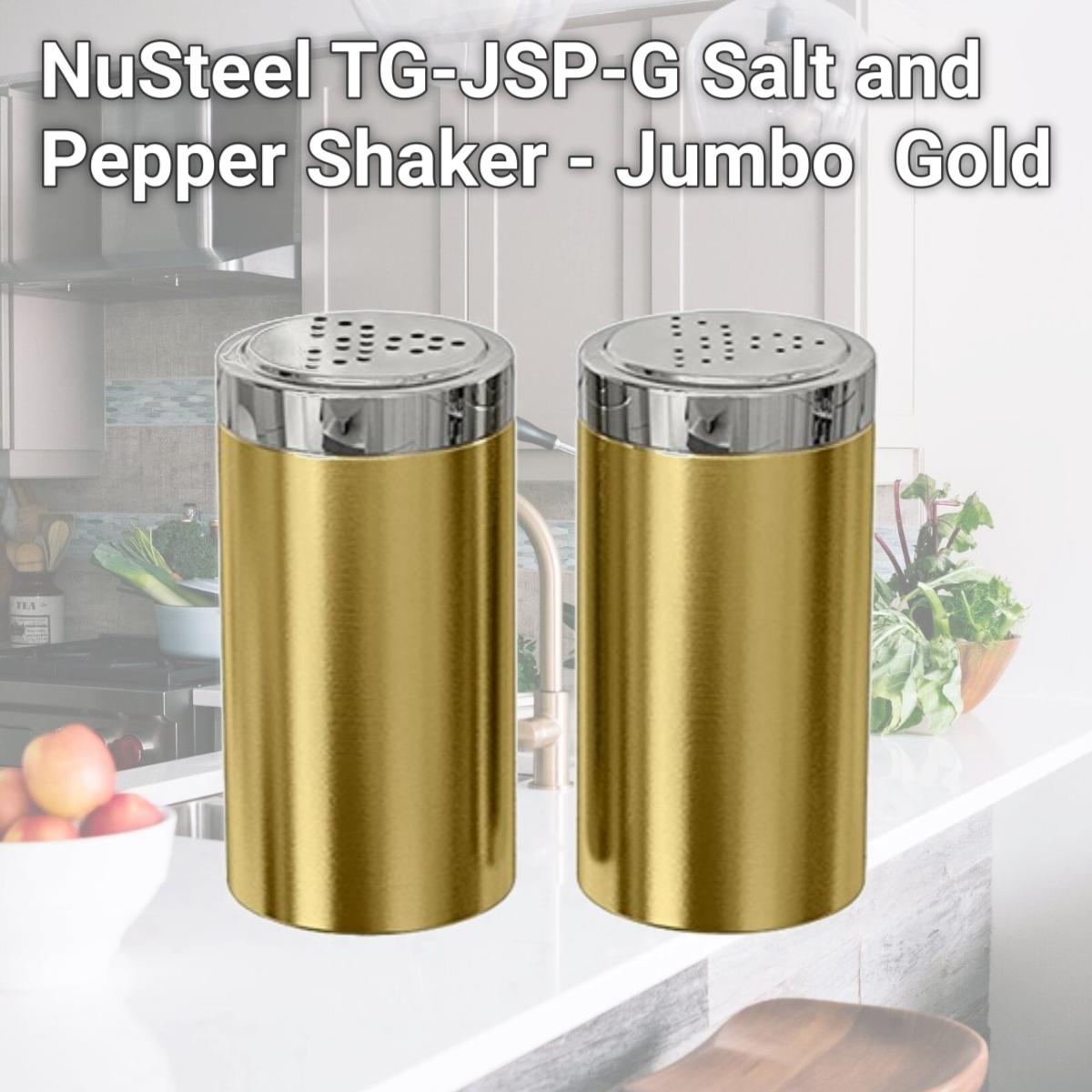 Picture of NuSteel TG-JSP-G Salt and Pepper Shaker - Jumbo  Gold