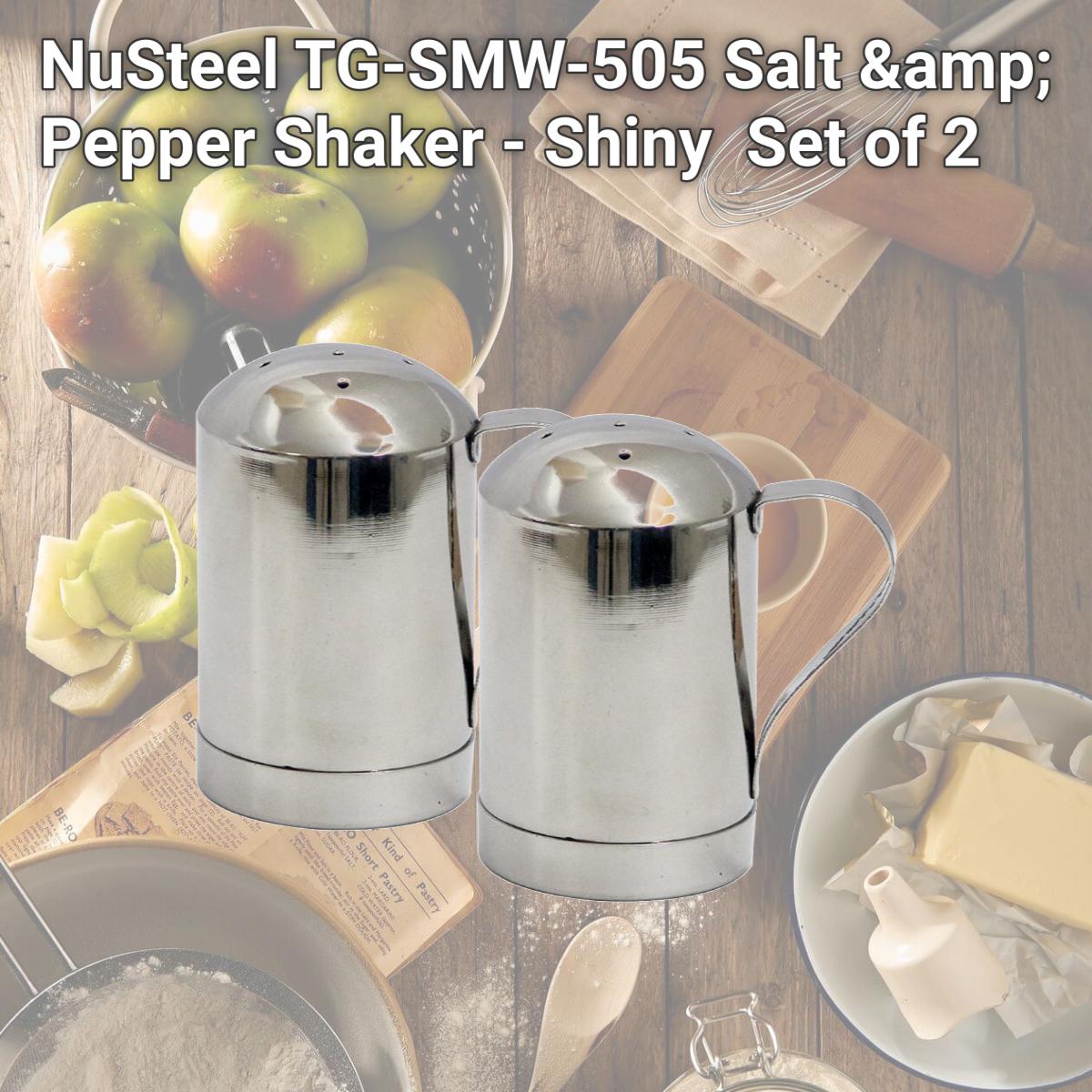 Picture of NuSteel TG-SMW-505 Salt &amp; Pepper Shaker - Shiny  Set of 2