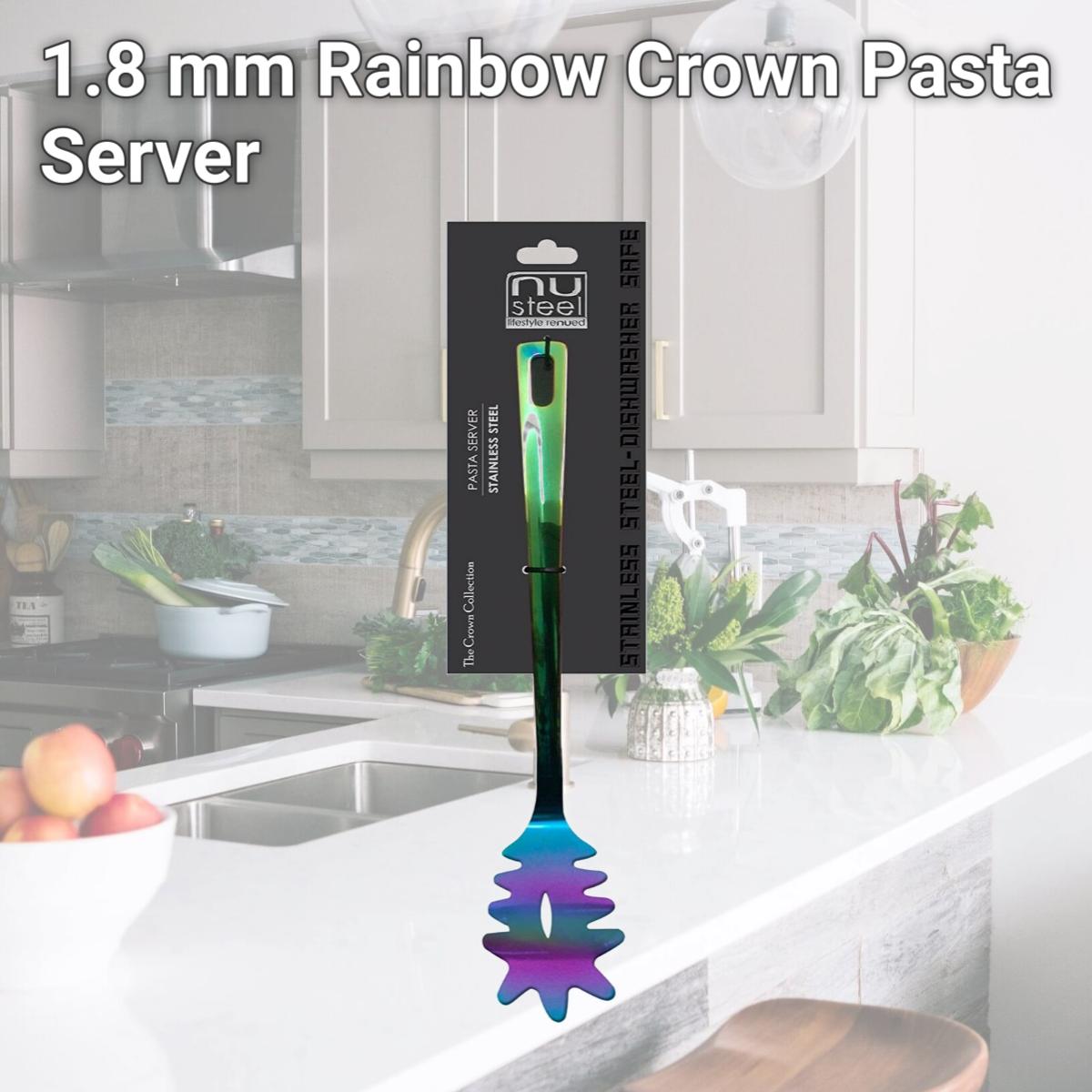 Picture of NuSteel TG-RBWCWN-PSTA 1.8 mm Rainbow Crown Pasta Server