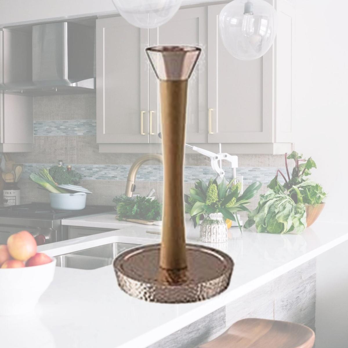 Picture of NuSteel TG-KPTH-17CH Copper Hammered Kitchen Paper Towel Holder