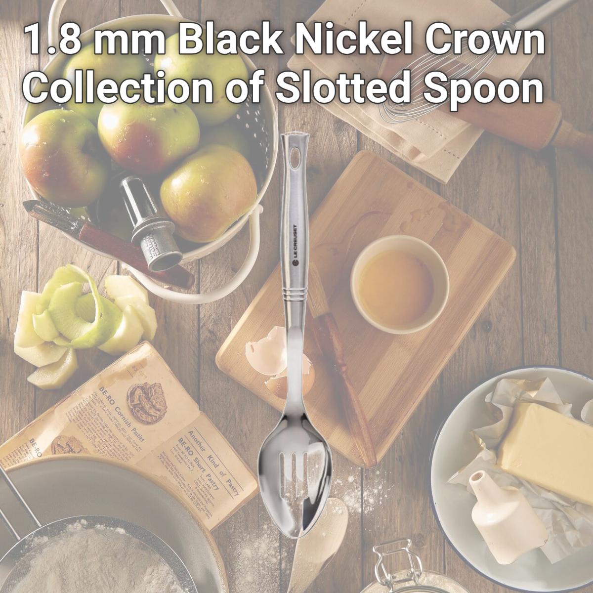 Picture of NuSteel TG-BNCWN-SLTSPN 1.8 mm Black Nickel Crown Collection of Slotted Spoon