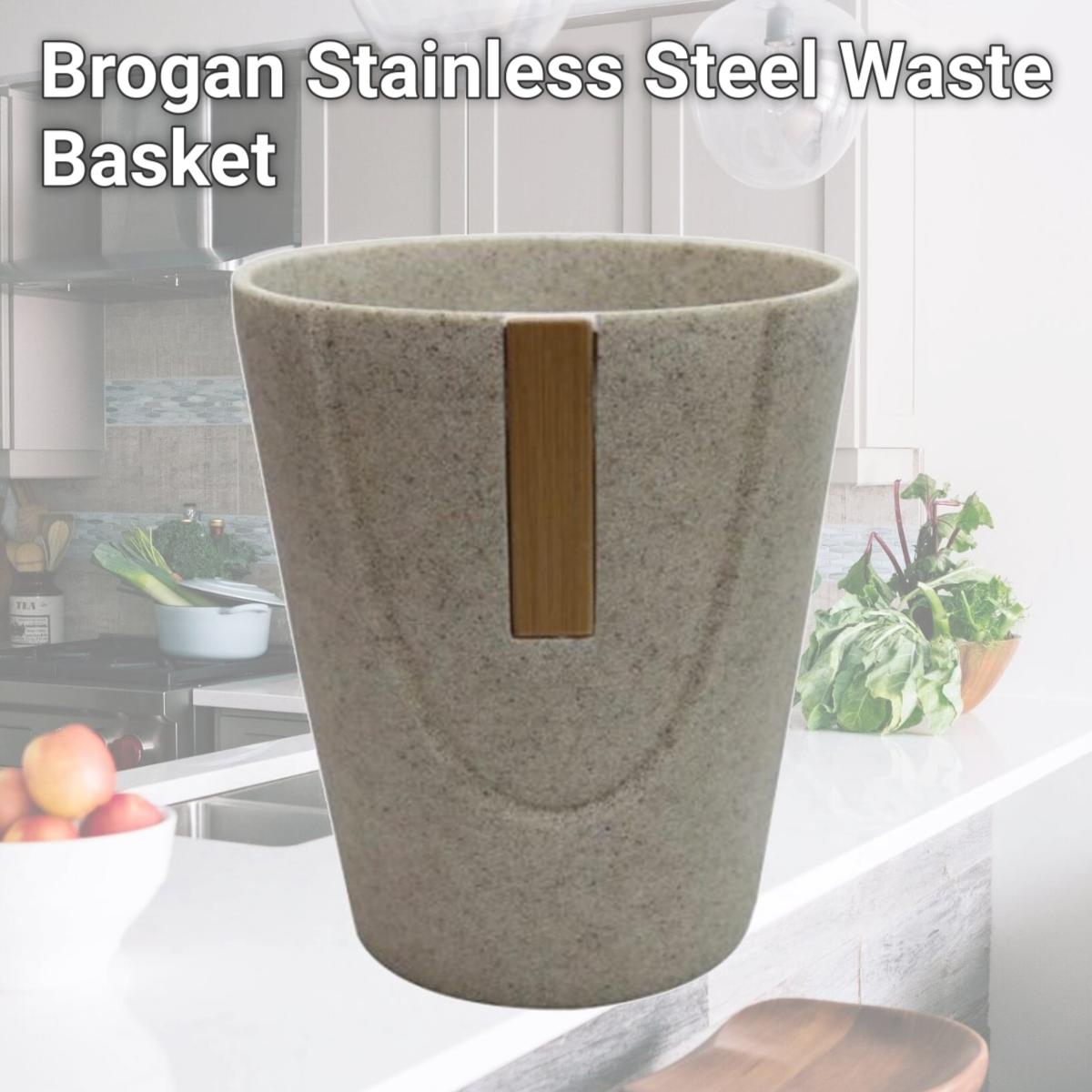 Picture of NuSteel BR8H Brogan Stainless Steel Waste Basket