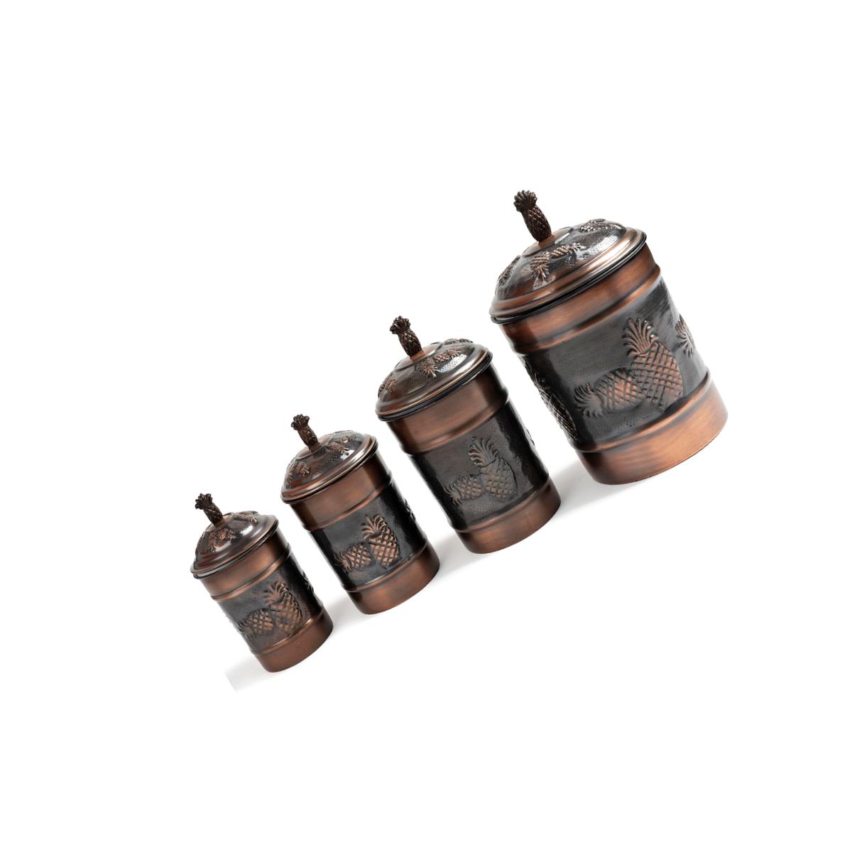 Picture of Nusteel TG-590AC-1 1 qt. Pineapple Antique Copper Canister