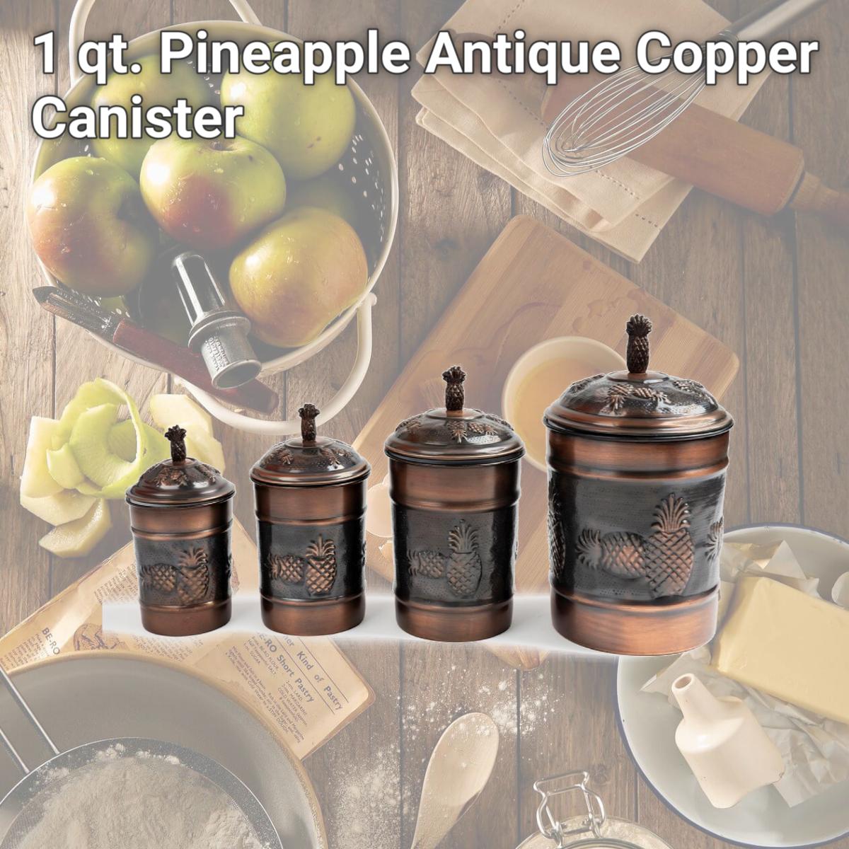 Picture of Nusteel TG-590AC-1 1 qt. Pineapple Antique Copper Canister