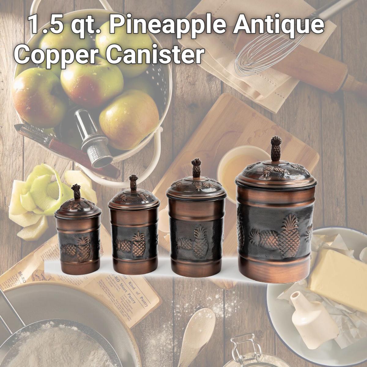 Picture of Nusteel TG-590AC-2 1.5 qt. Pineapple Antique Copper Canister