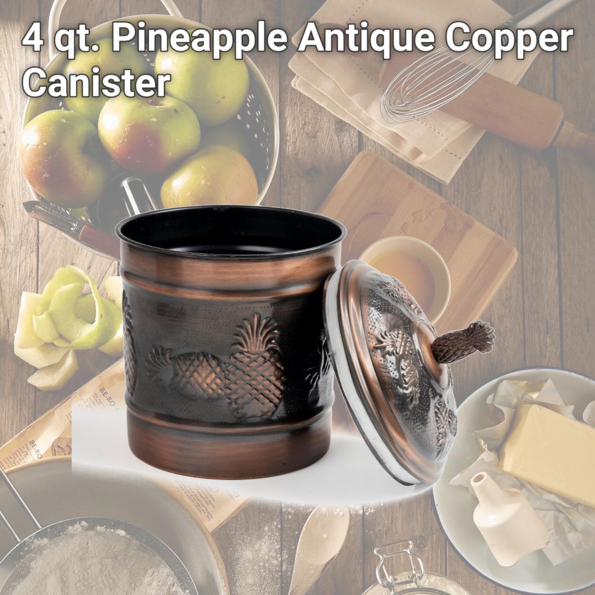 Picture of Nusteel TG-590AC-4 4 qt. Pineapple Antique Copper Canister