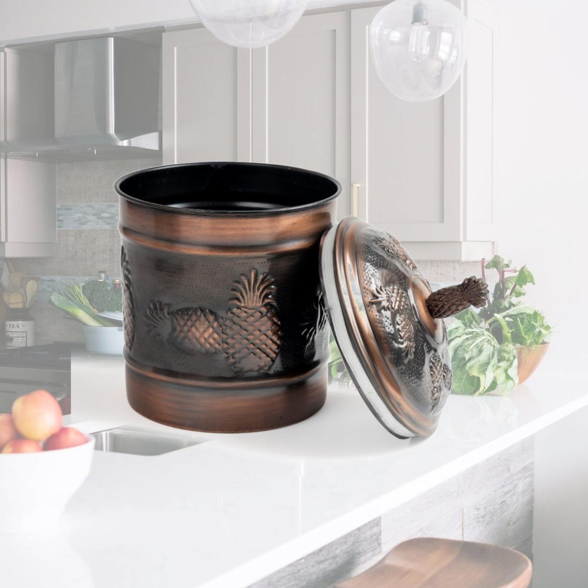 Picture of Nusteel TG-590AC-4 4 qt. Pineapple Antique Copper Canister