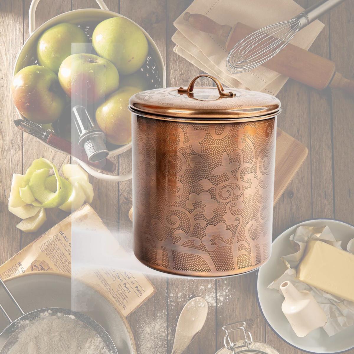 Picture of Nusteel TG-1392AC-1 1 qt. Etched Antique Copper Canister