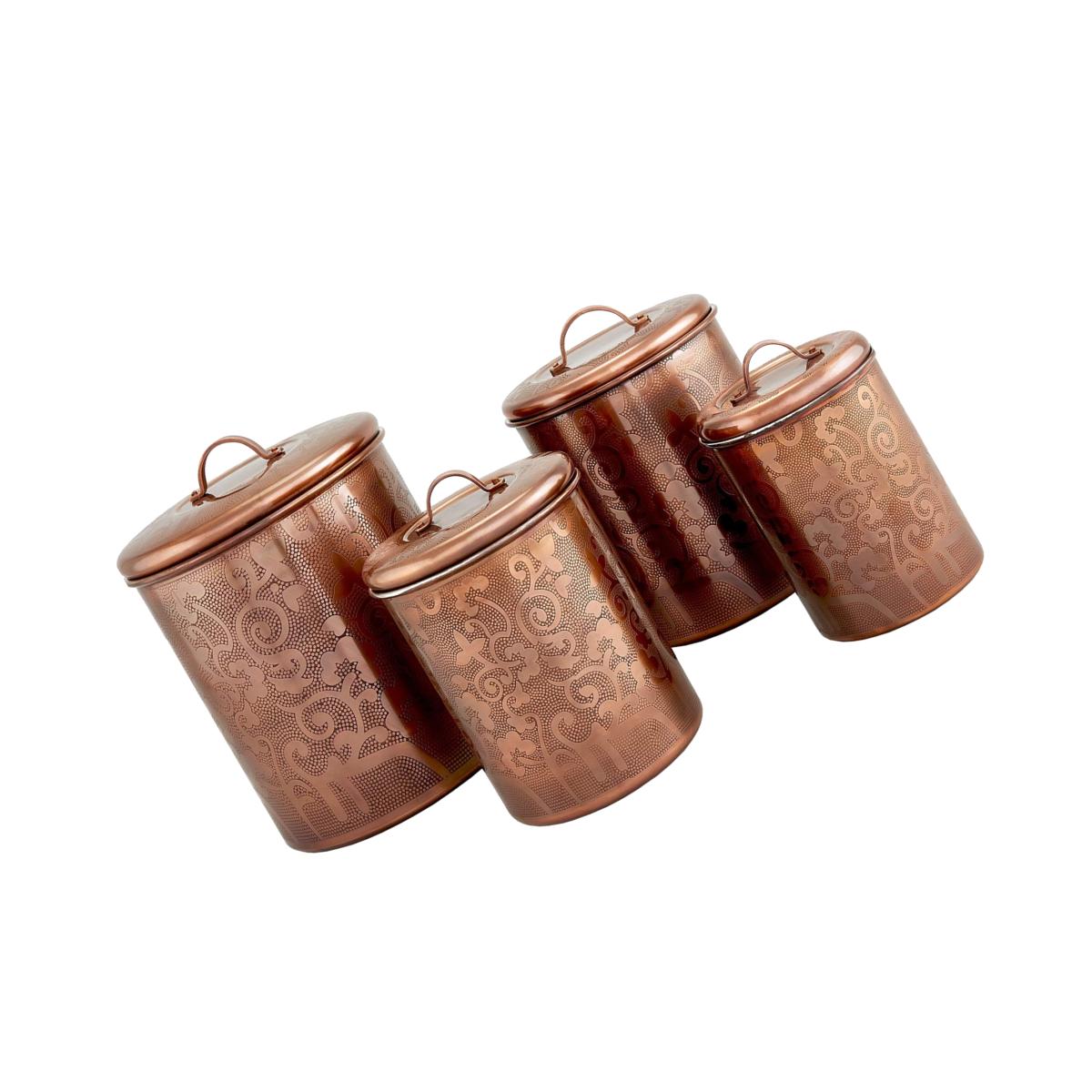 Picture of Nusteel TG-1392AC-1.5 1.5 qt. Etched Antique Copper Canister