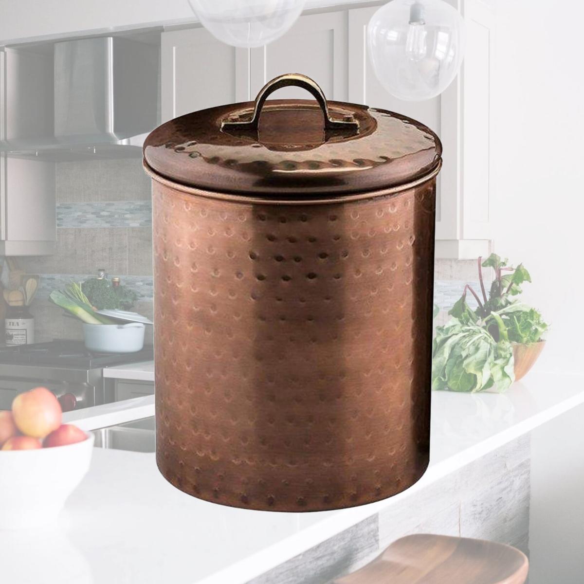 Picture of Nusteel TG-1843AC-1 1 qt. Hammered Antique Copper Canister
