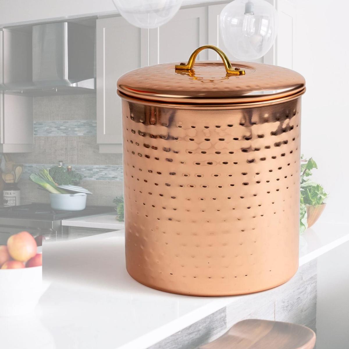 Picture of Nusteel TG-843C-1 1 qt. Hammered Copper Canister