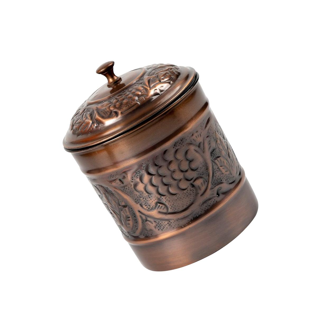 Picture of Nusteel TG-811AC-1 1 qt. Embossed Antique Copper Canister