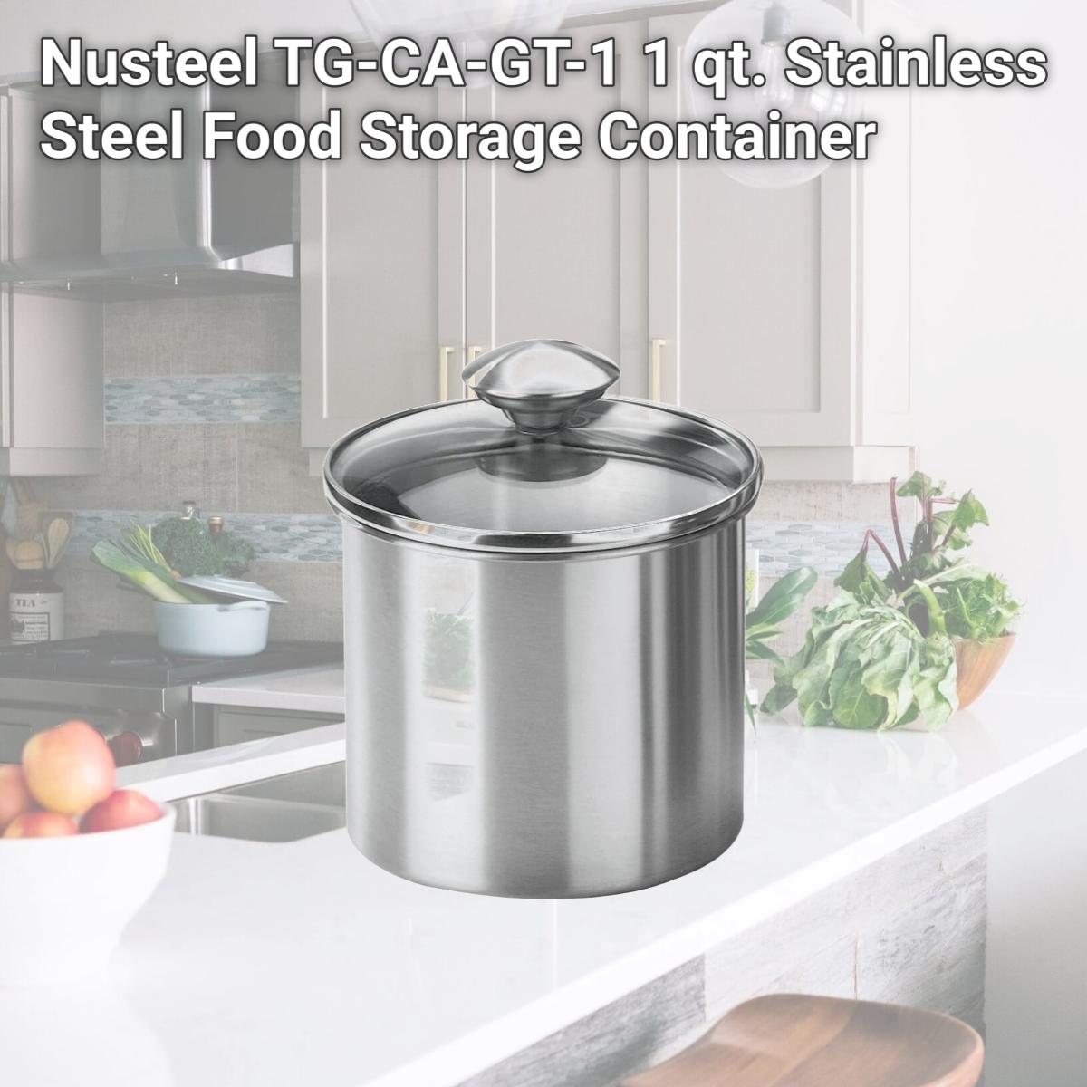Picture of Nusteel TG-CA-GT-1 1 qt. Stainless Steel Food Storage Container