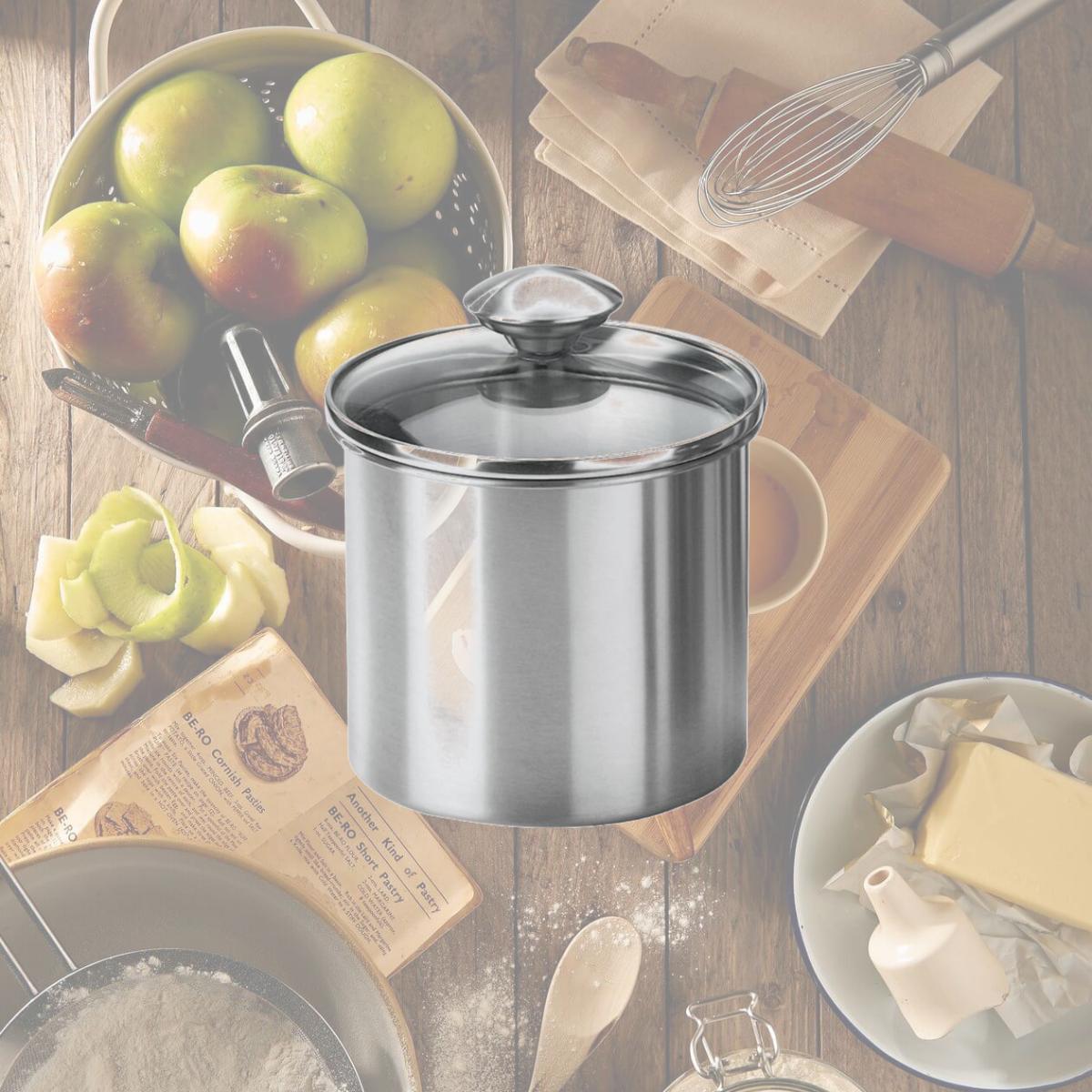 Picture of Nusteel TG-CA-GT-1 1 qt. Stainless Steel Food Storage Container