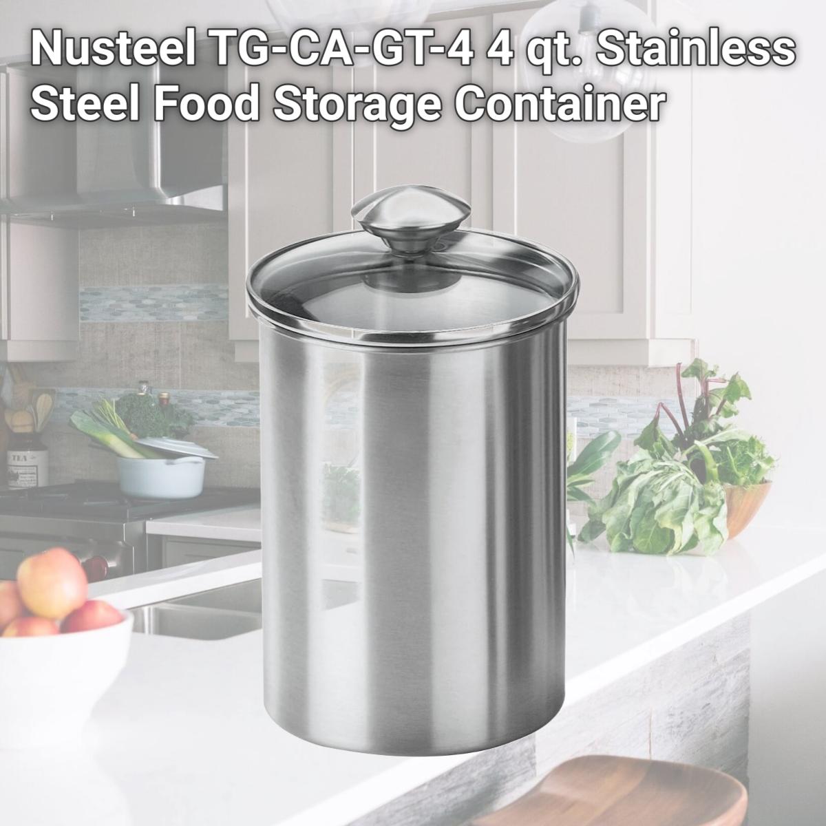 Picture of Nusteel TG-CA-GT-4 4 qt. Stainless Steel Food Storage Container