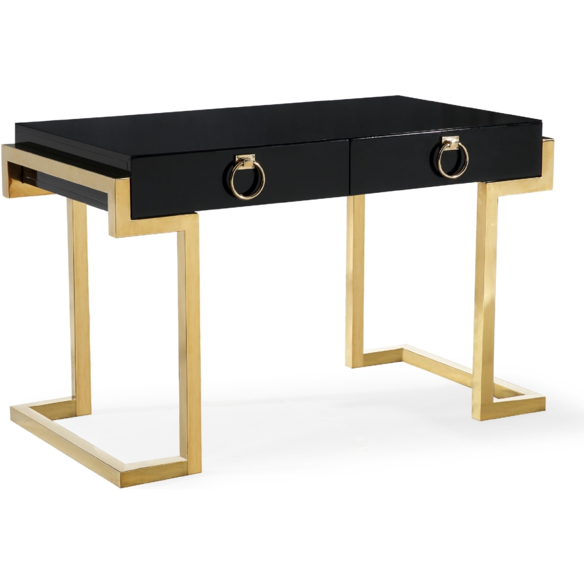 Tov-g5491 Majesty Desk With Gold Steel Base
