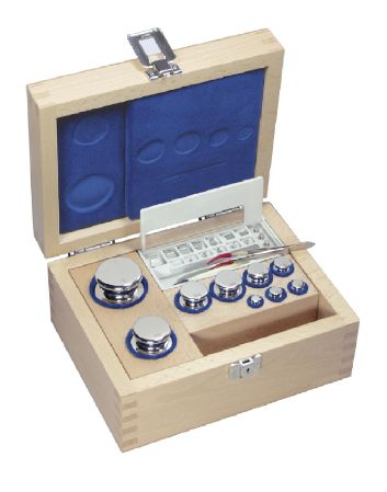 323-02 1 Mg-50 G F1 Class Set Of Weight In Wooden Box With Stainless Steel