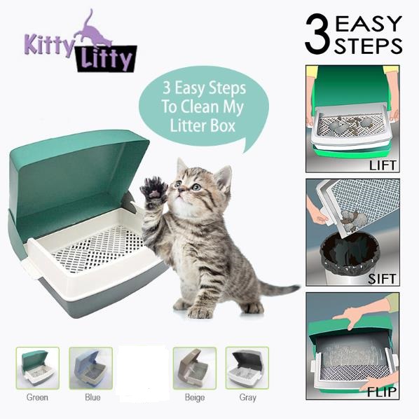 1900002212 Cat Litter Box, Green