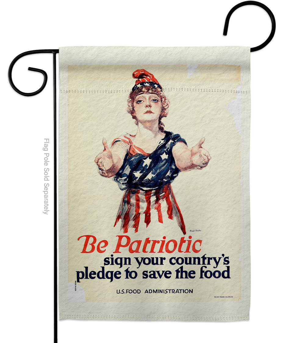 G183066-BO 13 x 18.5 in. Be Patriotic Garden Flag with Armed Forces Service Double-Sided Decorative Vertical Flags House Decoration Banner Yard Gift