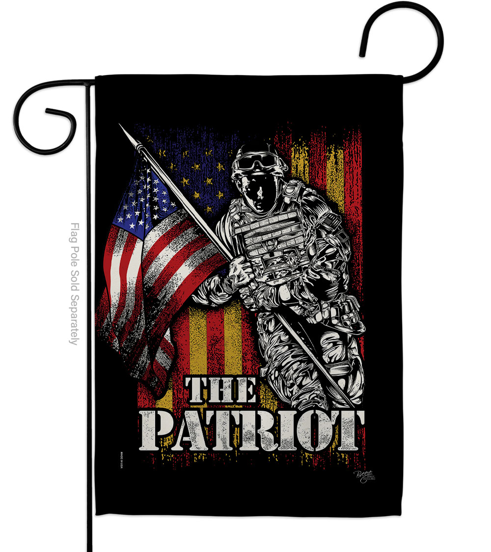 G158639-BO 13 x 18.5 in. The Patriot Garden Flag with Armed Forces Veterans Double-Sided Decorative Vertical Flags House Decoration Banner Yard Gift